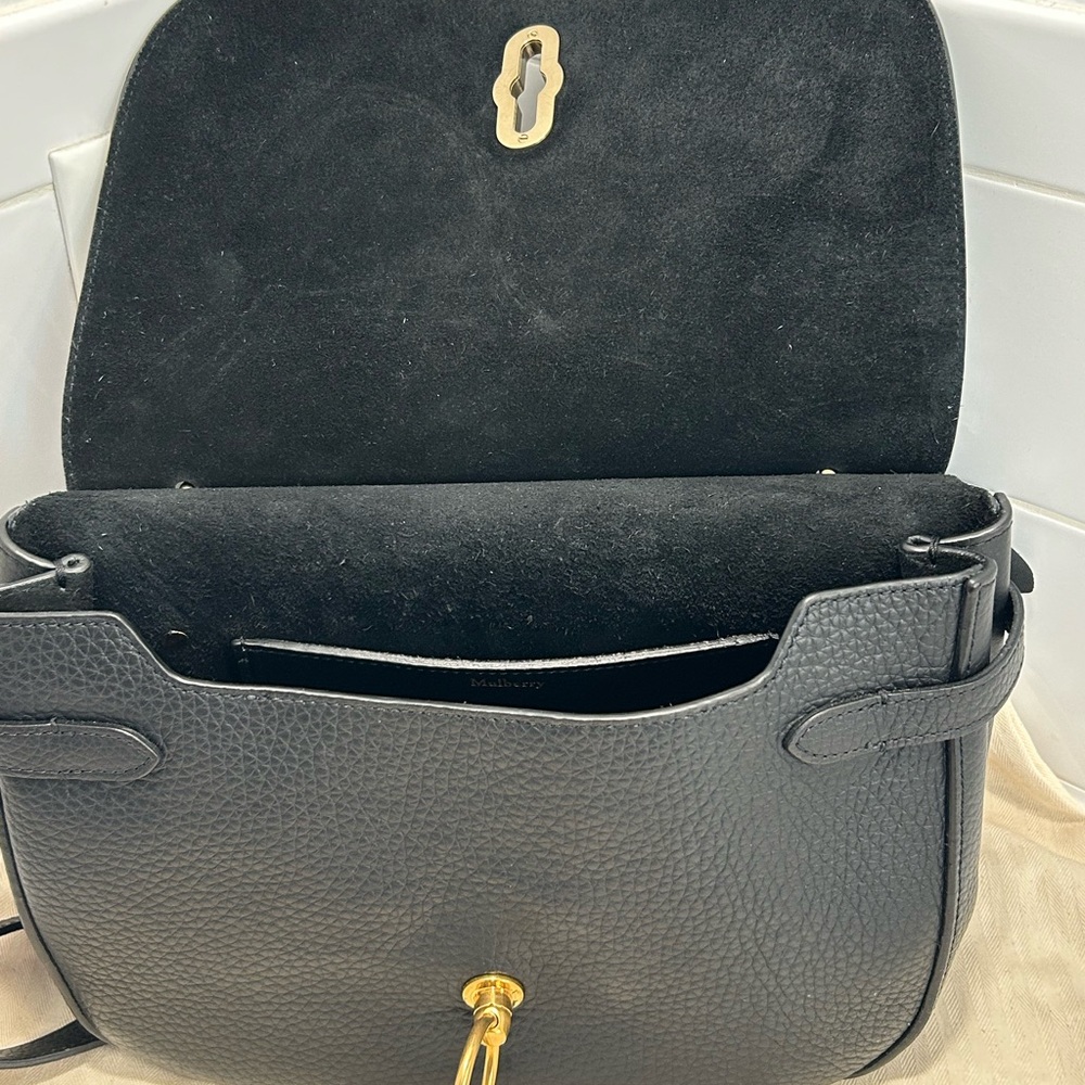 Mulberry Amberly Medium Satchel Black w/Gold Hardware EUC - Picture 9 of 15